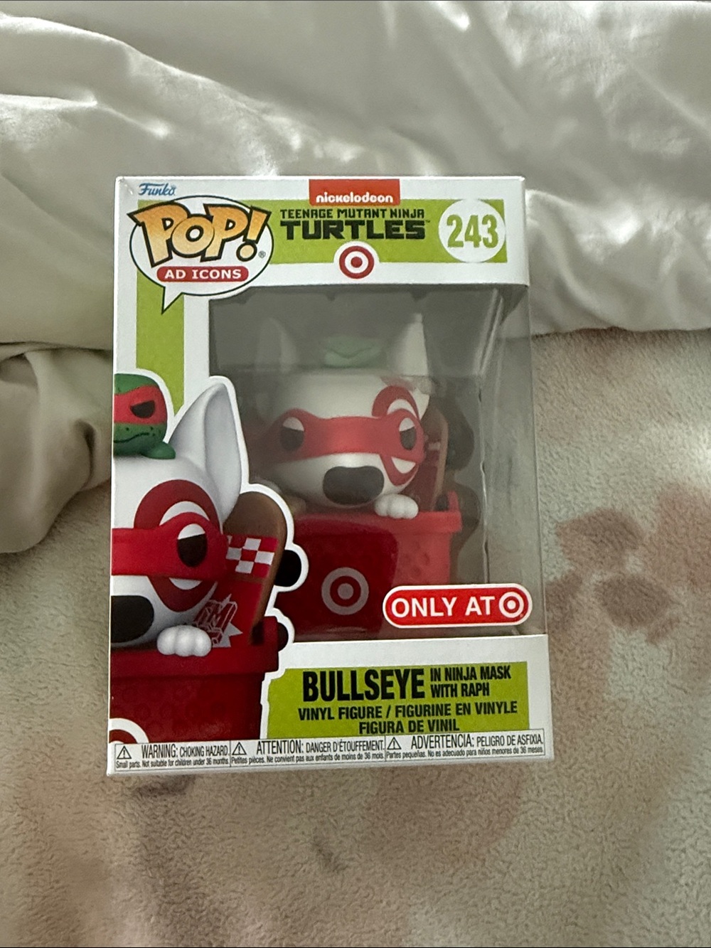 Funko Bullseye Vinyl Figure with Red and White Mask - Pop! Ad Icons